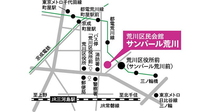 サンパール荒川　地図